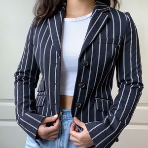 JACK WILLS Navy Striped Blazer